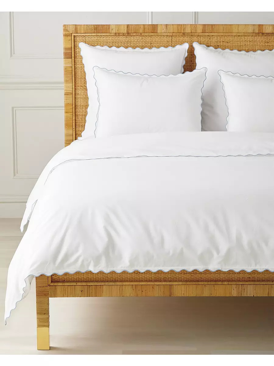 Wave Percale Duvet Cover | Serena and Lily