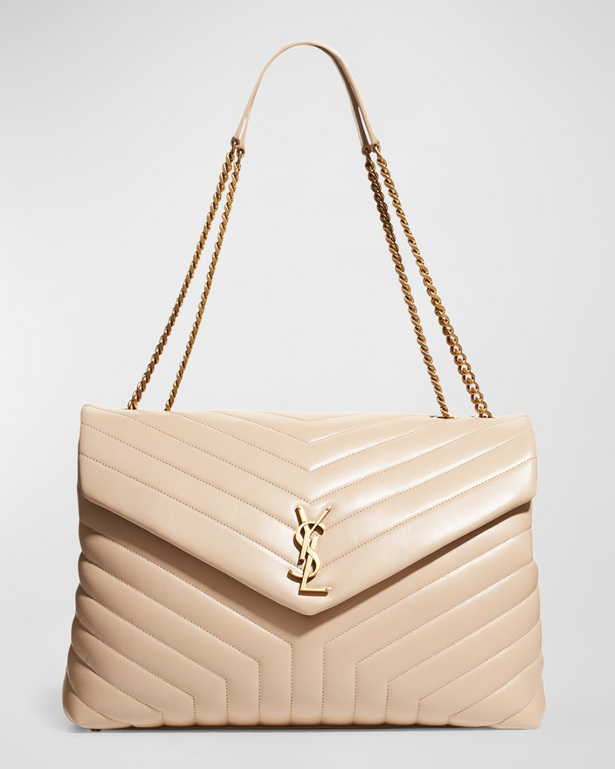 Loulou Large YSL Shoulder Bag in Quilted Leather | Neiman Marcus