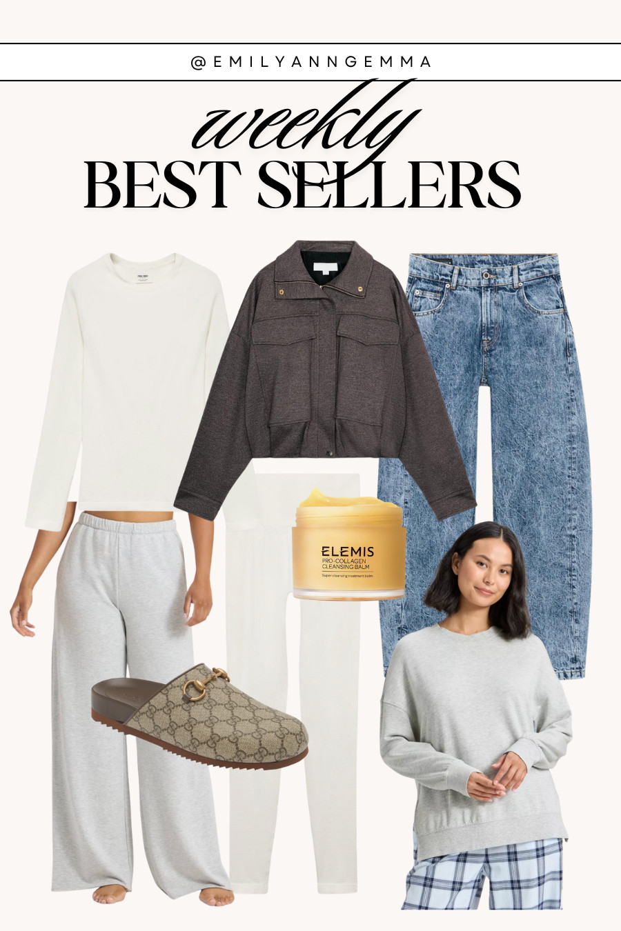 Weekly best sellers | 1/15 - 1/22

So many great winter finds this week! You all loved this Zara thermal set, barrel jeans, Target lounge set, Elemis cleansing balm, Gucci slides and more. 

 