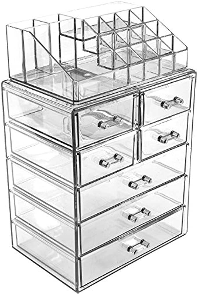 Sorbus Acrylic Cosmetic Makeup and Jewelry Storage Case Display - Spacious Design - Great for Bathro | Amazon (US)