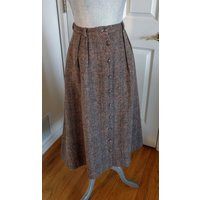 Vintage Midi Skirt, Ralph Lauren, Wool Tweed, Size 12, M/L, Button Front, Pockets, Fully Lined, 31 Long, Eighties, Ca. 1980s, Country Chic | Etsy (US)