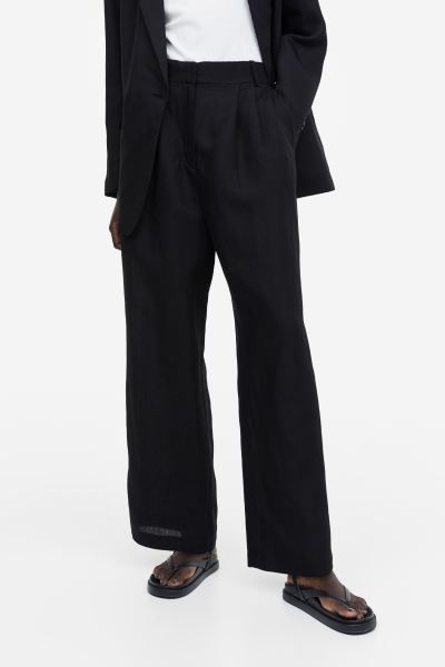 Wide-leg Linen-blend Pants | H&M (US)