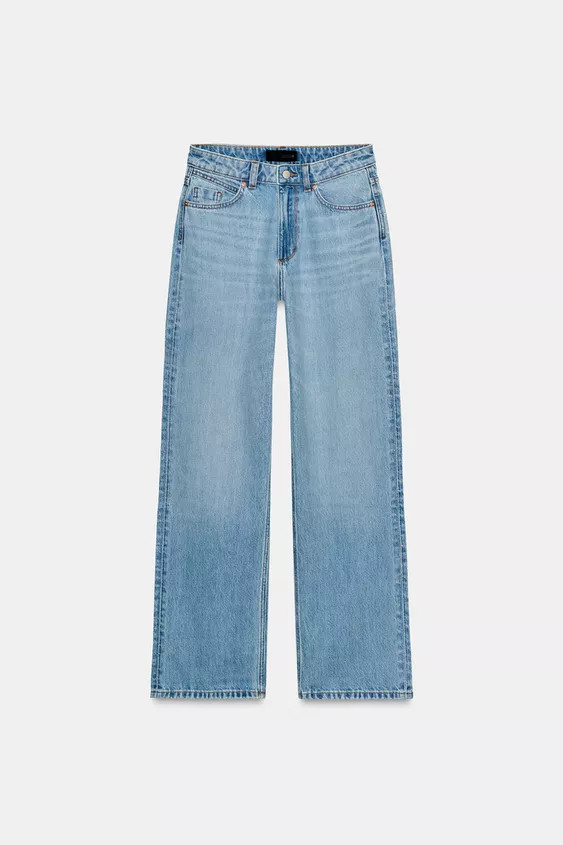 Z.03 STRAIGHT HIGH-WAISTED LONG LENGTH JEANS | Zara Canada