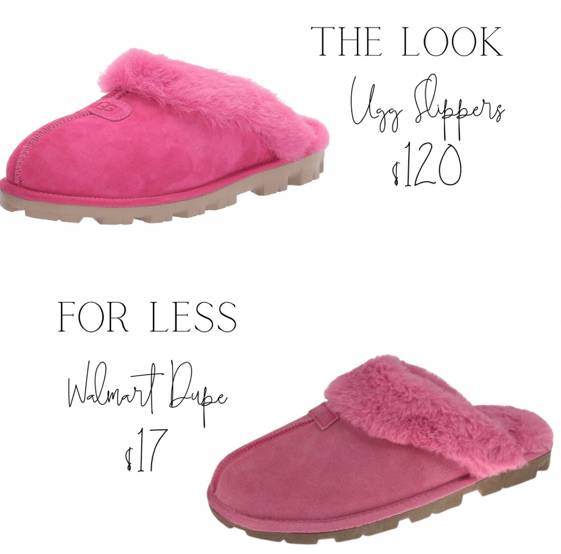 LOOK FOR LESS! Ugg Slippers dupe at Walmart for $17! 
Walmart finds / dupe / Ugg slippers

#LTKstyletip #LTKshoecrush #LTKunder50