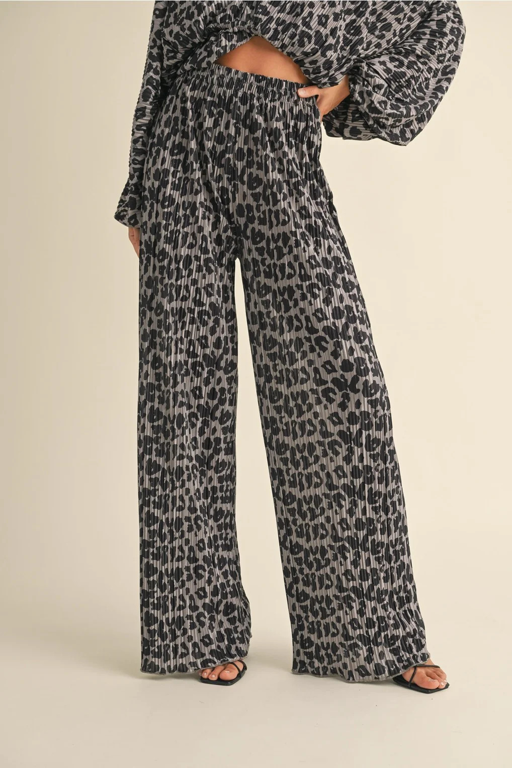 CRINKLE CATWALK LEOPARD PANTS | Harper's Den