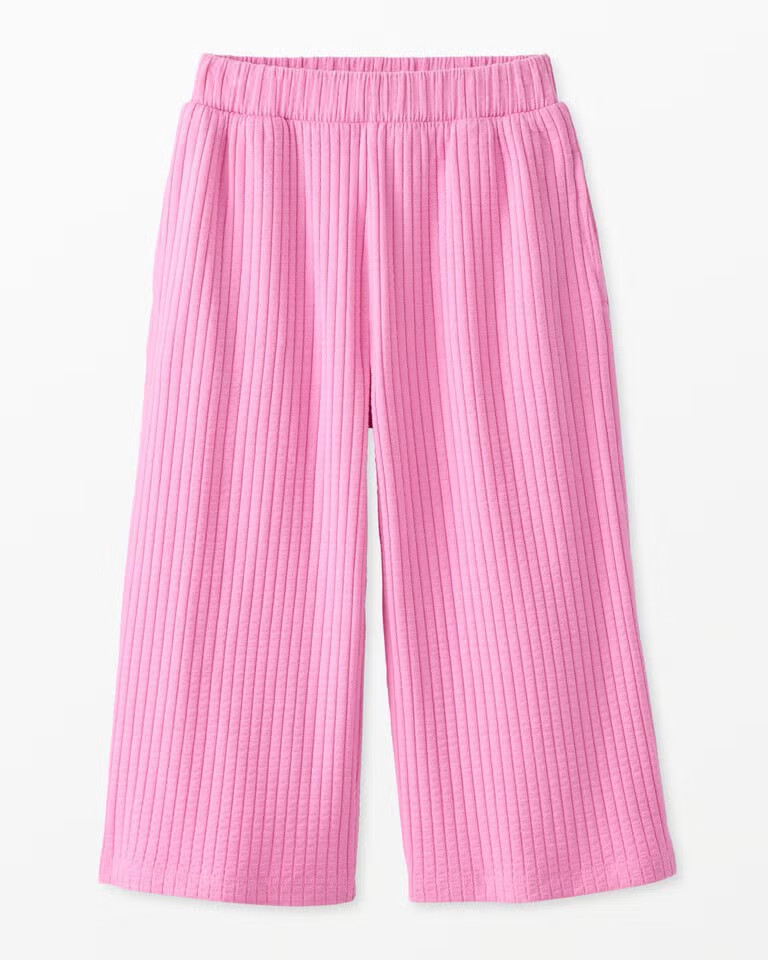 Ribbed Puckered Wide Leg Pants | Hanna Andersson