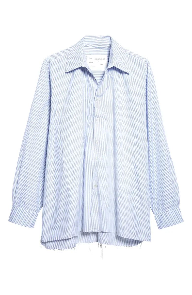 Oversize Stripe Pocket Button-Up Shirt | Nordstrom