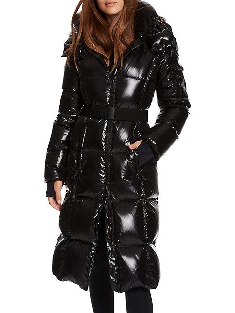 Long Noho Belted Hooded Puffer Coat | Saks Fifth Avenue