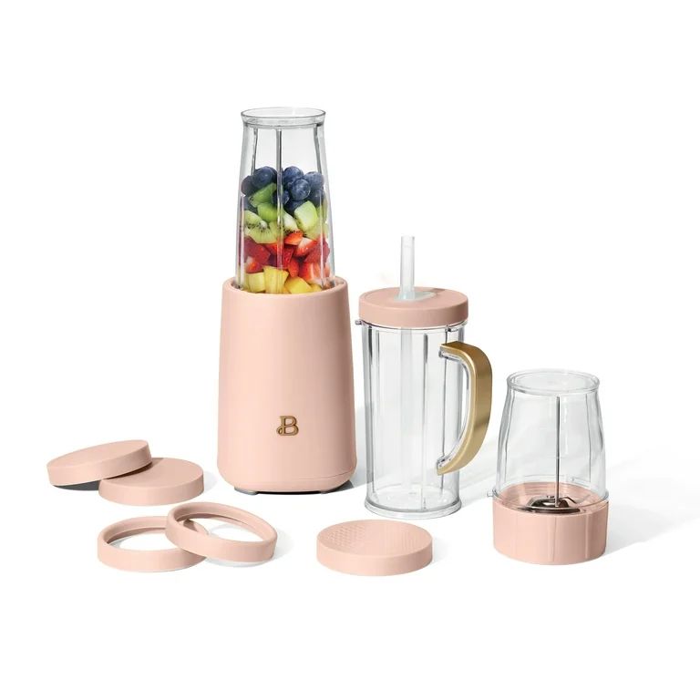 Beautiful Personal Blender Set with 12 Pieces, 240 W, Rose by Drew Barrymore - Walmart.com | Walmart (US)