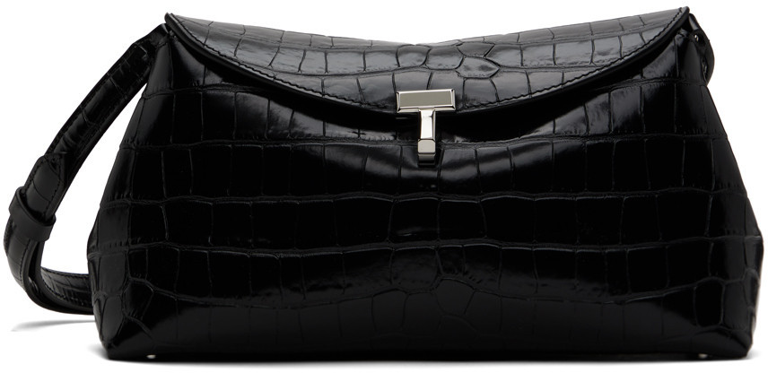 TOTEME Black T-Lock Clutch | SSENSE