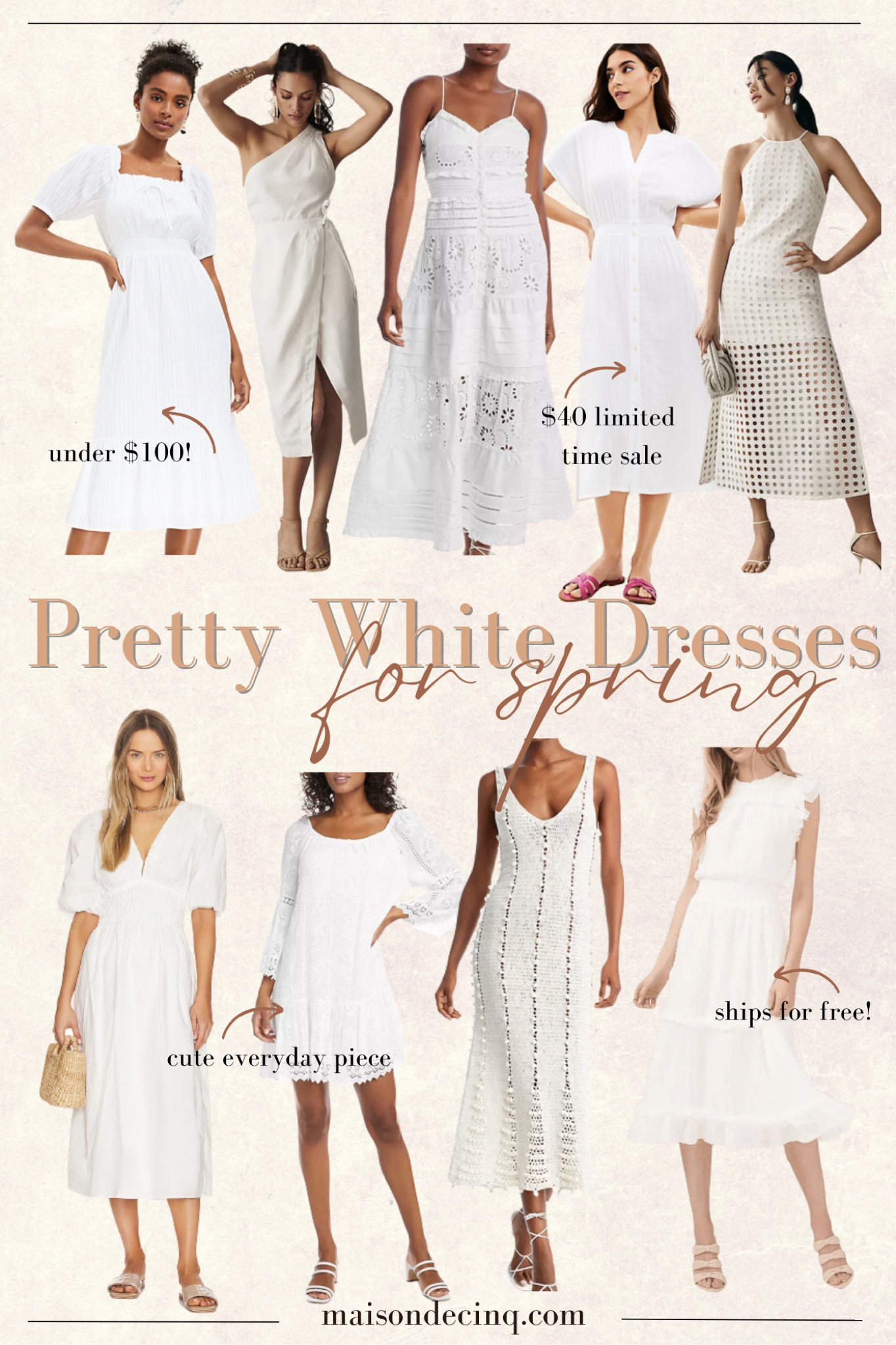 Nothing as great as a pretty white dress for spring! Perfect for graduation, Mother’s Day, showers etc!


#LTKSeasonal #LTKunder100 #LTKFind