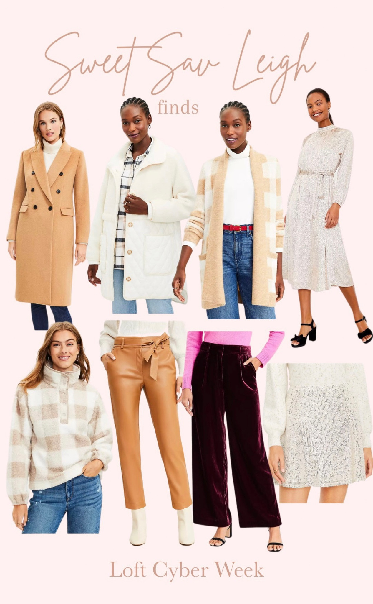 Loft cyber week sale | wool coat, holiday outfit, sherpa, leather pants, velvet 

#LTKCyberweek #LTKHoliday #LTKSeasonal