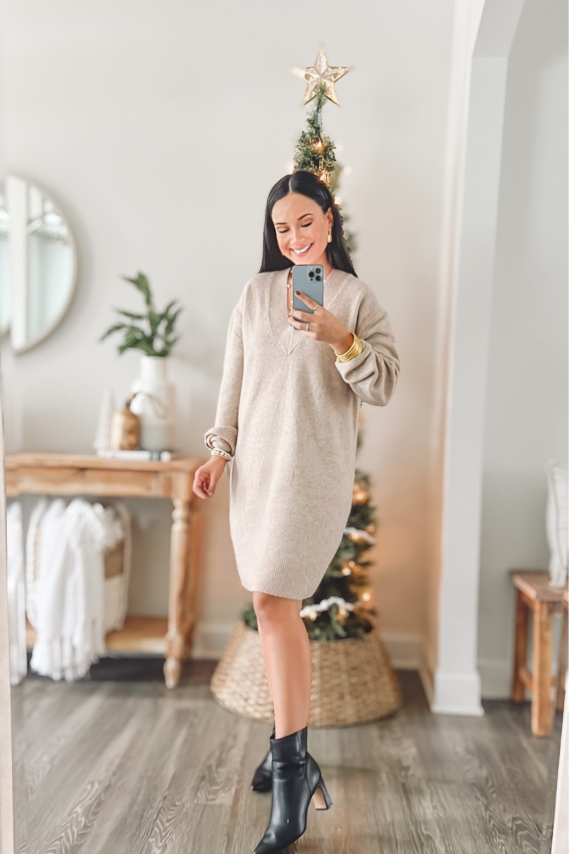 Sweater Dress. Neutral Sweater Dress. Target Sweater Dress. Target Dresses. Thanksgiving Outfit. Ankle leather boots. Fall outfits. 

#LTKHoliday #LTKfindsunder50 #LTKmidsize