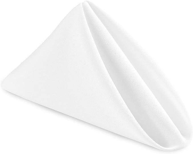 Hiasan Cloth Napkins Set of 6, 18 x 18 Inch, Washable White Dinner Napkins with Hemmed Edges for ... | Amazon (US)