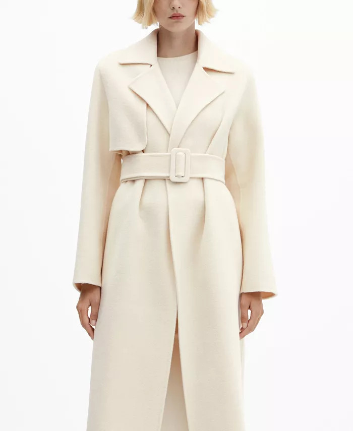Women's Handmade Belt Wool Coat | Macy's
