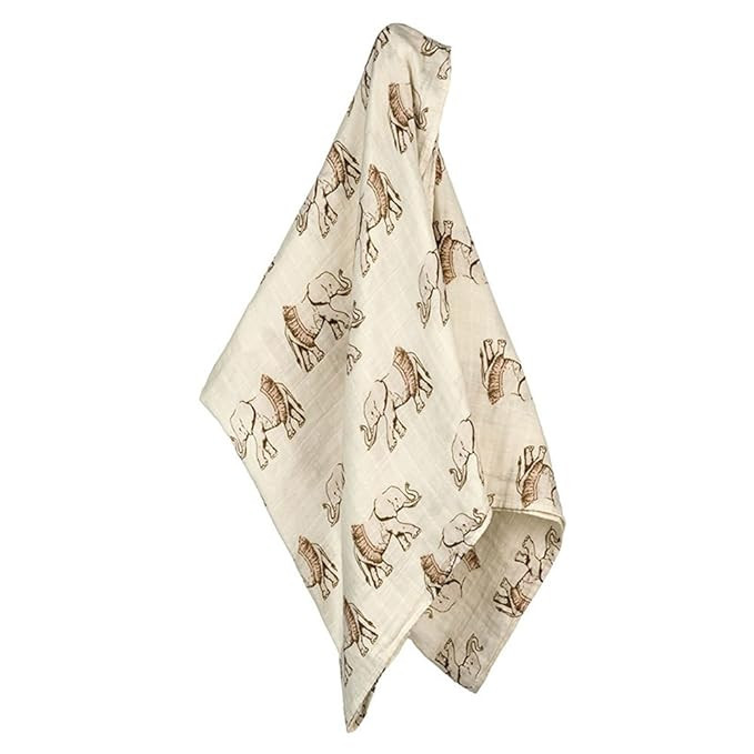 MilkBarn Bamboo and Cotton Swaddle - Tutu Elephant, Beige, One Size | Amazon (US)