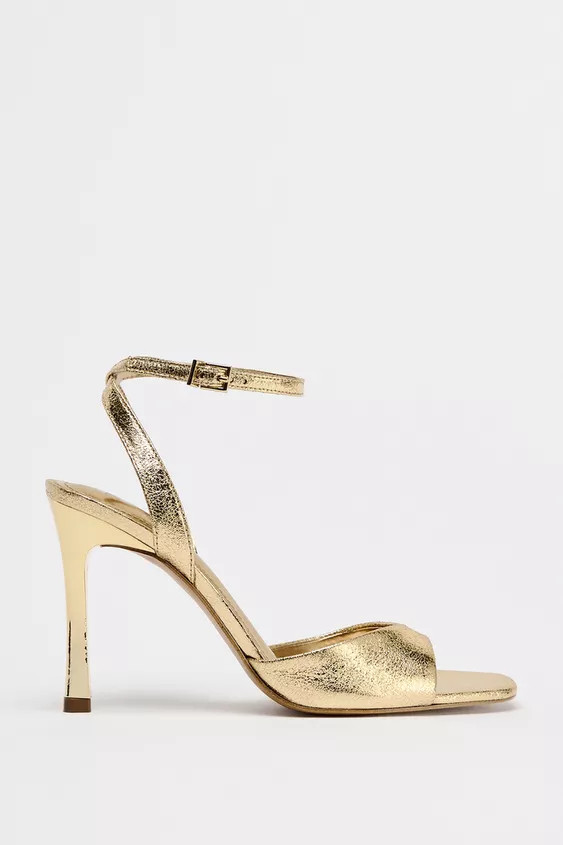 PATENT-FINISH HIGH-HEEL SANDALS | Zara US
