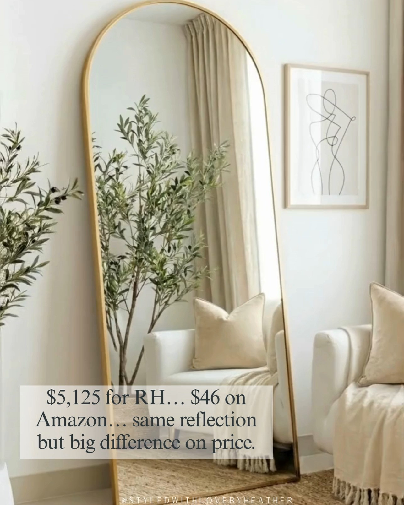$5K mirror look for $46… say less ✨

If you’ve been eyeing that RH oversized arch mirror, this Amazon find gives you the SAME aesthetic for a fraction of the price 🤍 Clean, minimal, and instantly elevates any space.

Luxe home vibes without the splurge ✔️

Linked on my LTK—don’t wait, SALE is till tonight only!🏃‍♀️💨

 

 #LTKvlog #LTKHome #LTKSaleAlert