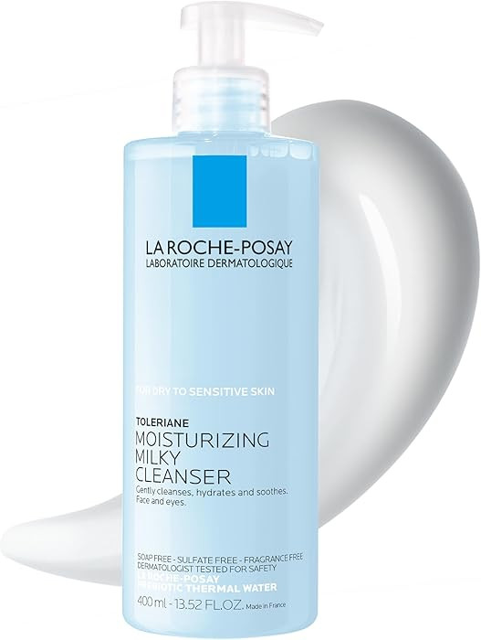 La Roche-Posay Toleriane Moisturizing Milky Cleanser, Gentle Face Cleanser with Glycerin for Dry,... | Amazon (US)