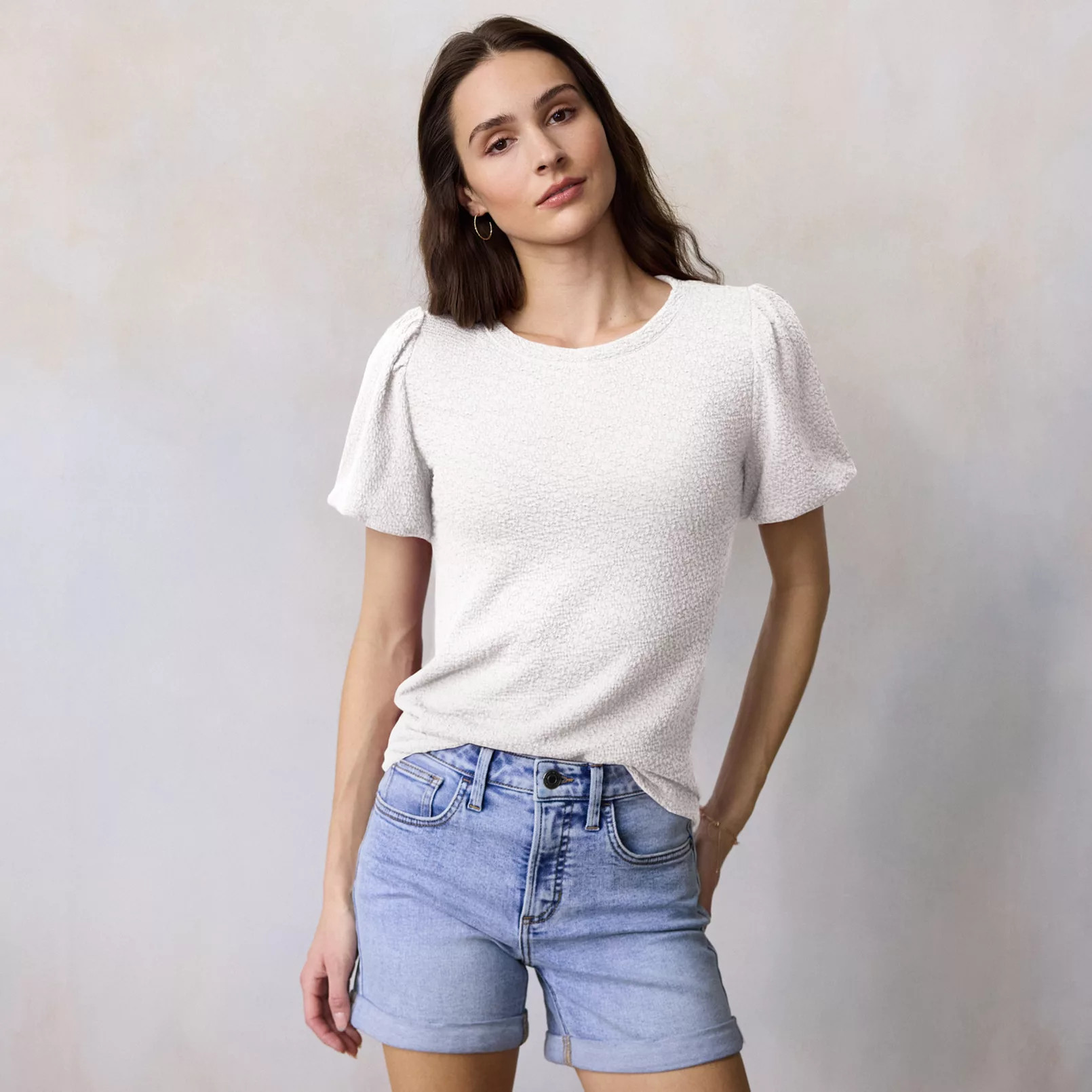 Women's LC Lauren Conrad Bubble Sleeve T-Shirt | Kohl's