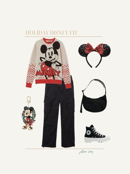 Holiday Disney OOTD 🎄♥️✨

Sweater: CottonOn
Ears: Shop Disney (linked on eBay) 
Bag: Baggu
Bag Charm: BaubleBar
Cargo Pants: Aerie
Shoes: Converse

Ig: @jkyinthesky & @jillianybarra

#disneystyle #disneychristmas #disneyholidays #disneystreetstyle #disneystreetwear #disneyootd #disneyoutfit #disneyoutfits #disneyoutfitideas #baublebar #baggu #itgirlstyle #disneyitgirl #disneyvibes #disneyaesthetic 

#LTKSeasonal #LTKstyletip #LTKHoliday