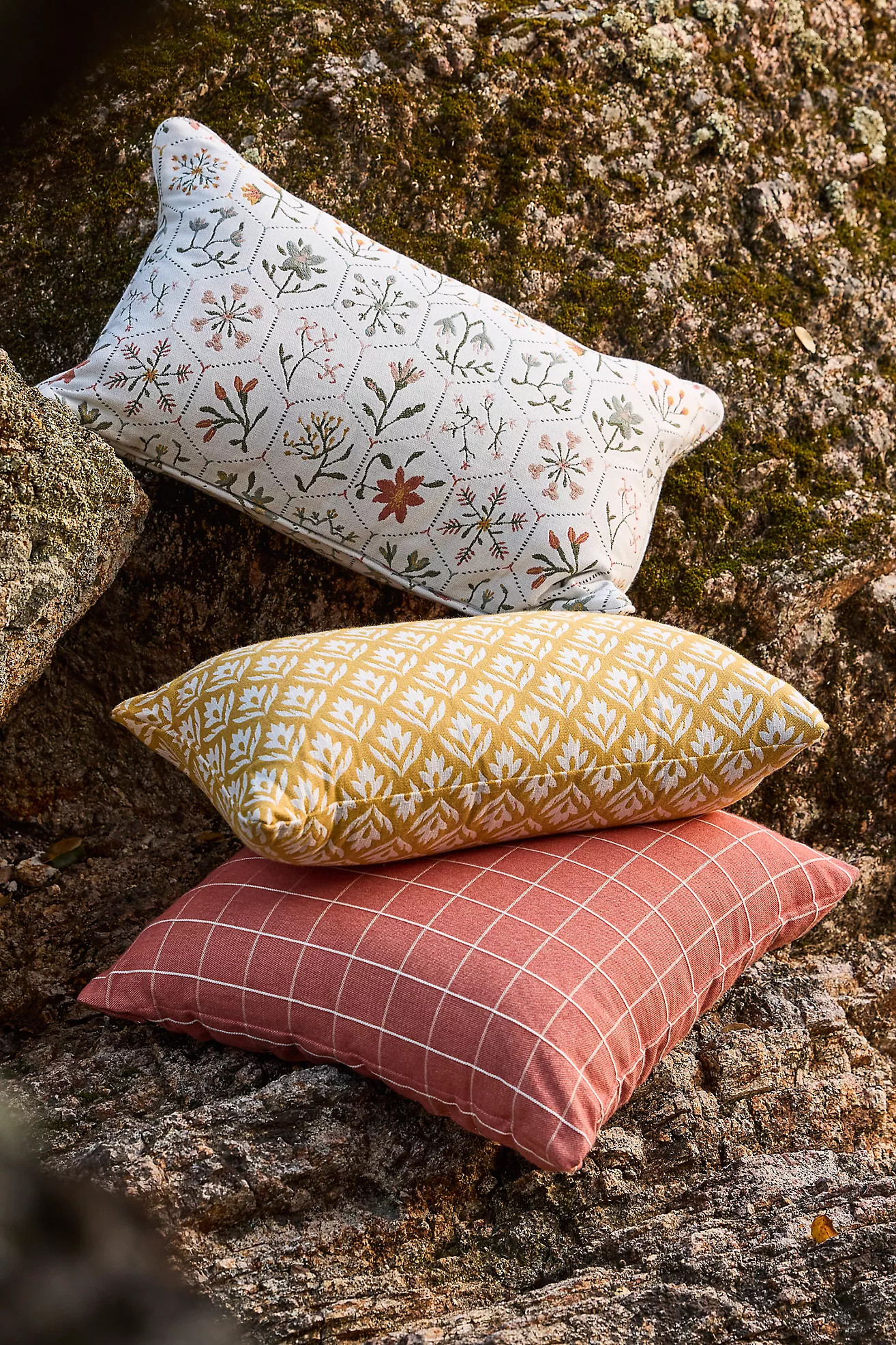 Floral Hexagon Outdoor Pillow | Anthropologie (US)