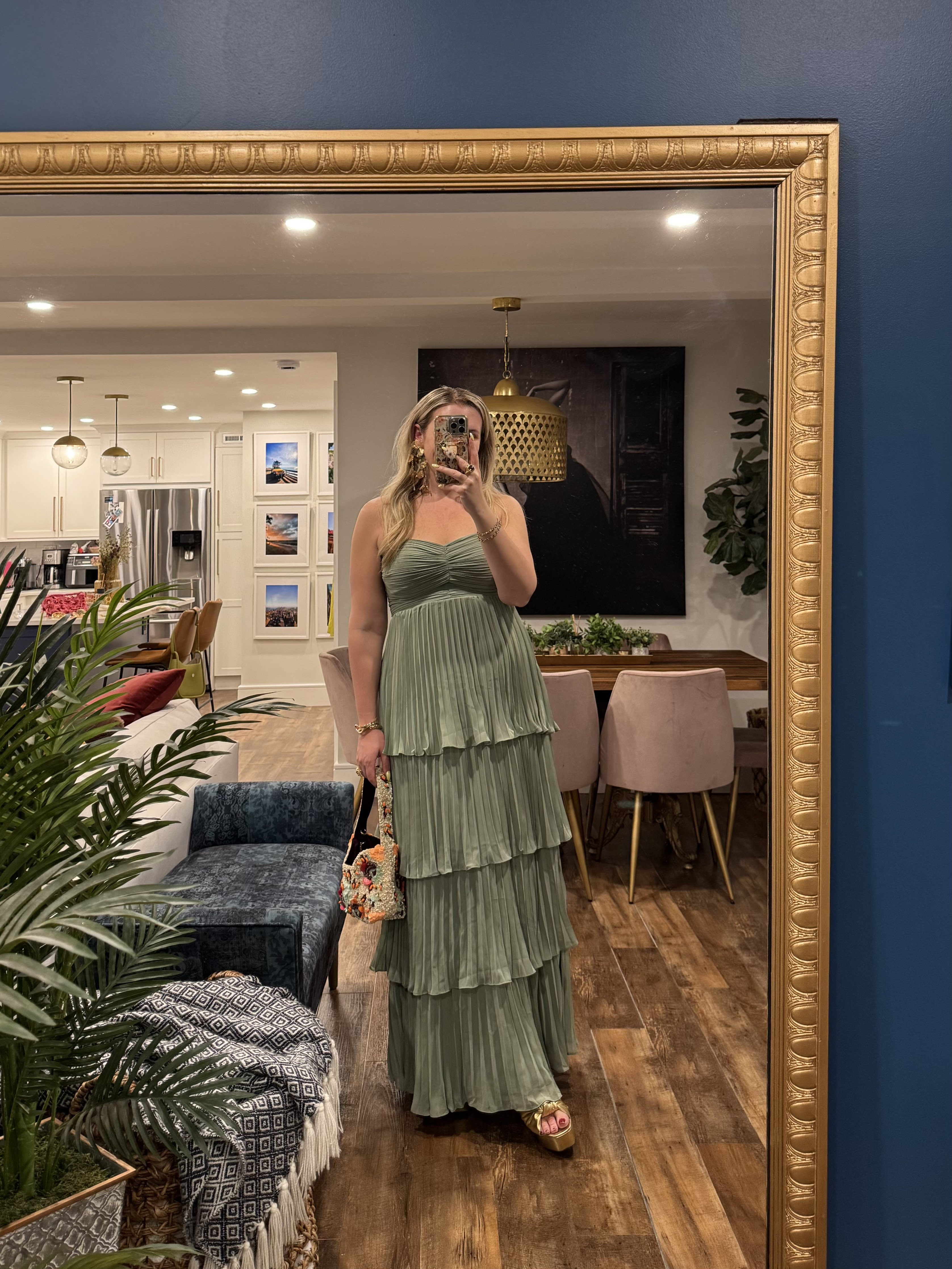 Wedding guest dress, wedding guest outfit, spring wedding, sage bridesmaid dress, best woman dress, wearing a large - true to size! 

#LTKWedding #LTKFindsUnder100 #LTKMidsize