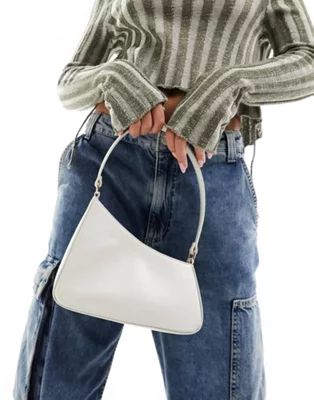 ASOS DESIGN asymmetric shoulder bag in white | ASOS (Global)