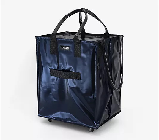 Hulken Large Rolling Tote Bag with Zip Top & Button Closure - QVC.com | QVC