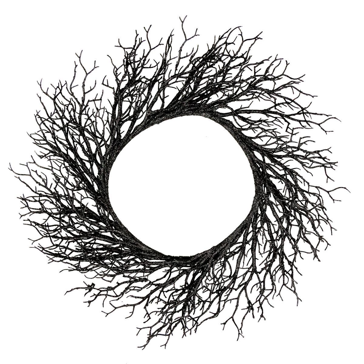 Northlight Black Twig Artificial Halloween Wreath, 24-Inch, Unlit | Target