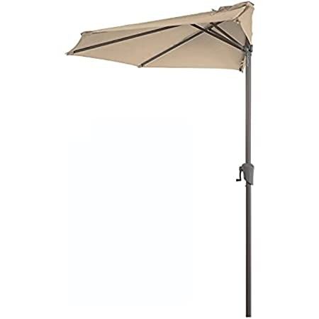 COBANA 7.5’by 4’Half Rectangular Outdoor Patio Umbrella for Patio, Balcony, Garden, Deck, Beige | Amazon (US)