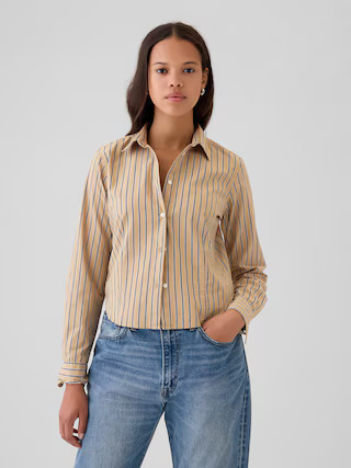 Organic Cotton Cropped Shirt | Gap (US)
