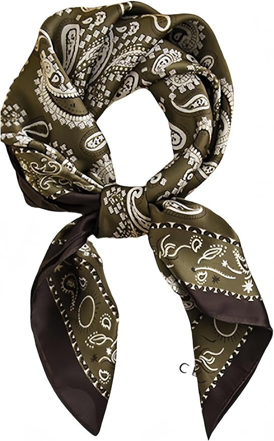 MINIDORA Satin Scarves for Women 27.5 × 27.5 inches Medium Square Elegant Silk Feeling Head Scar... | Amazon (US)