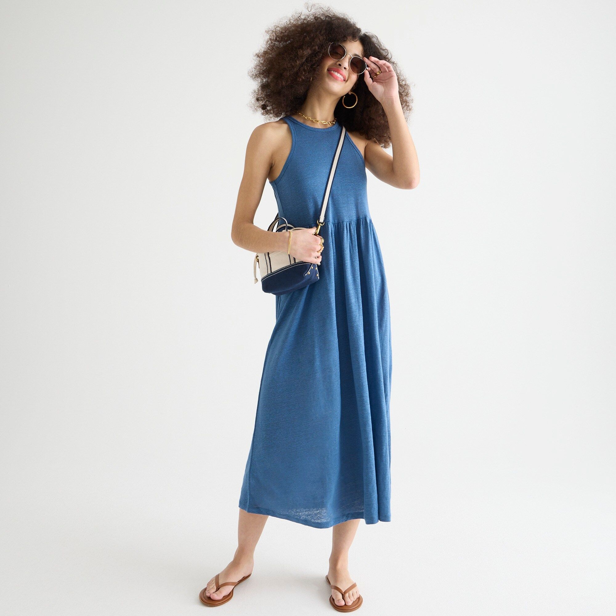 Linen jersey knit dress | J.Crew US