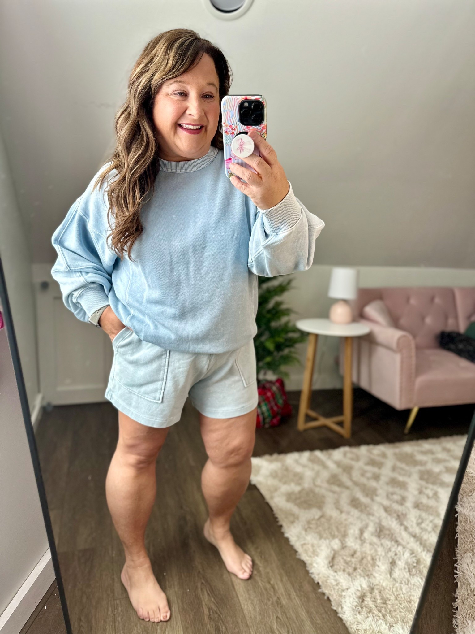 The perfect set for your Spring Break trip or lounging around the house. Size down in both. 