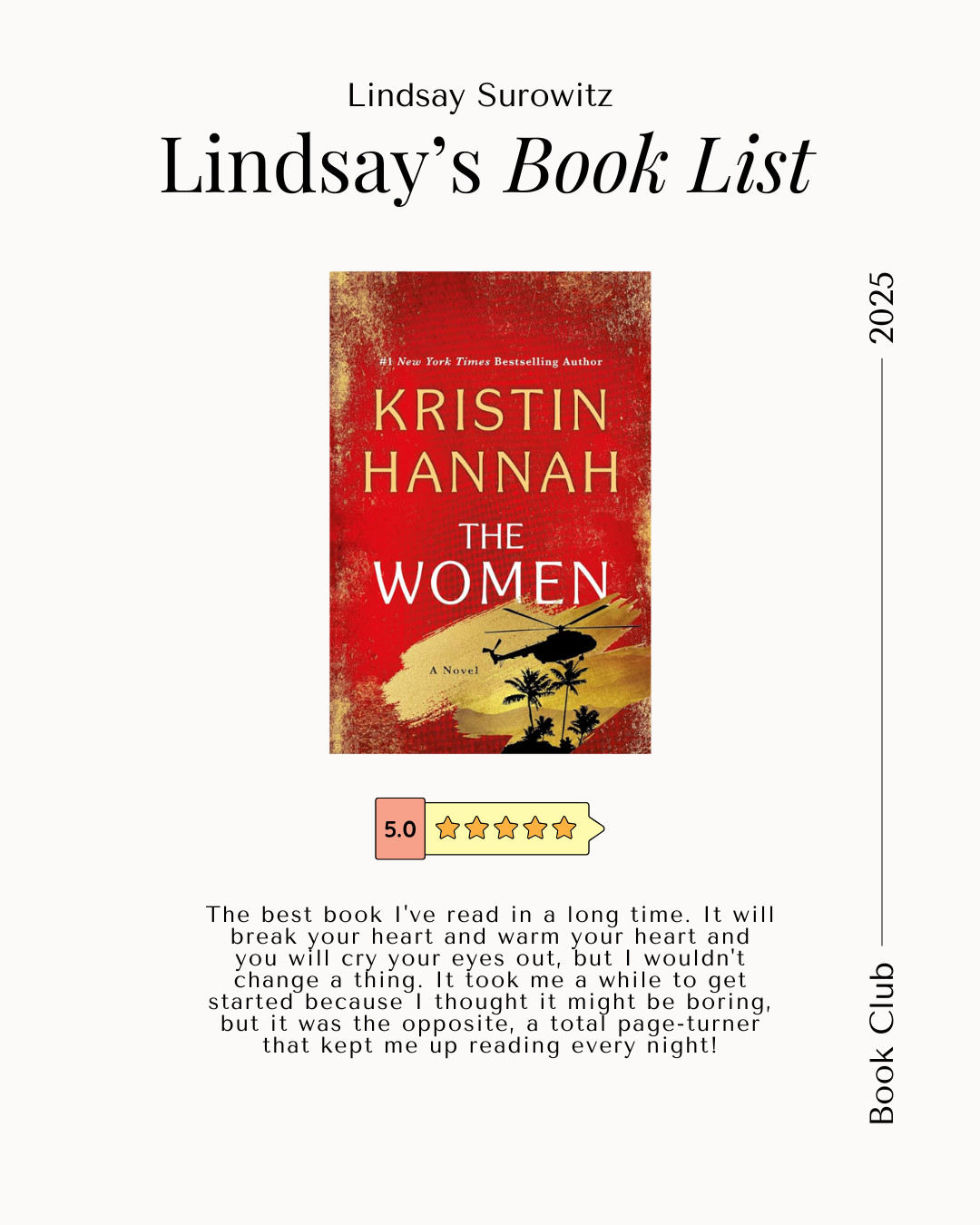 Lindsay's Book List - The Women 📖 

 