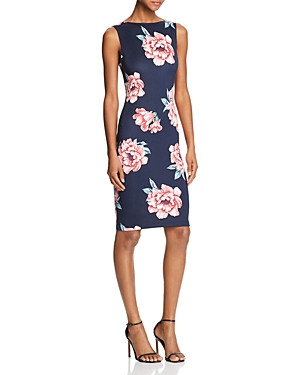 Aqua Scoop-Back Floral-Print Dress - 100% Exclusive | Bloomingdale's (US)