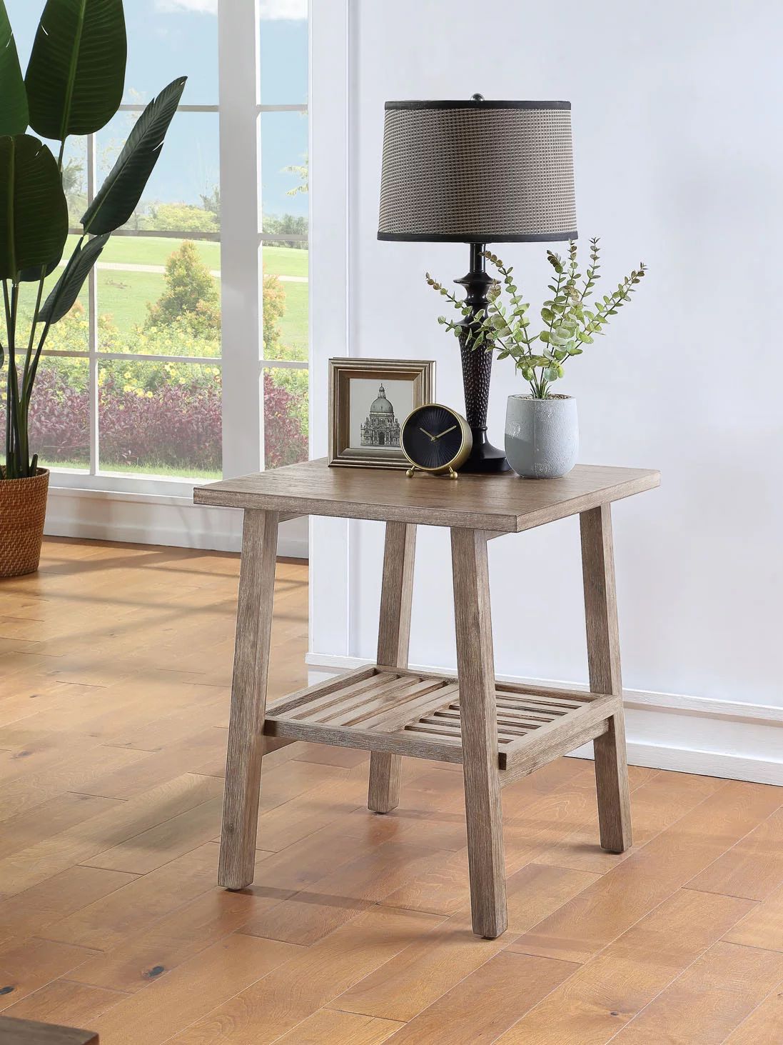 Boraam Sonoma End Table, Barnwood Wire-Brush - Walmart.com | Walmart (US)