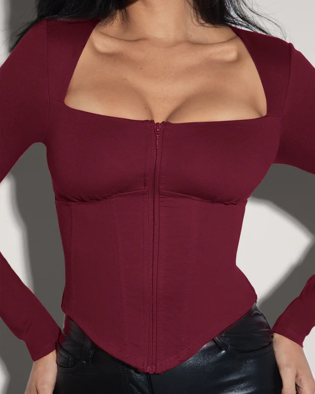 Corsety Square Neck Long Sleeve Top | TA3