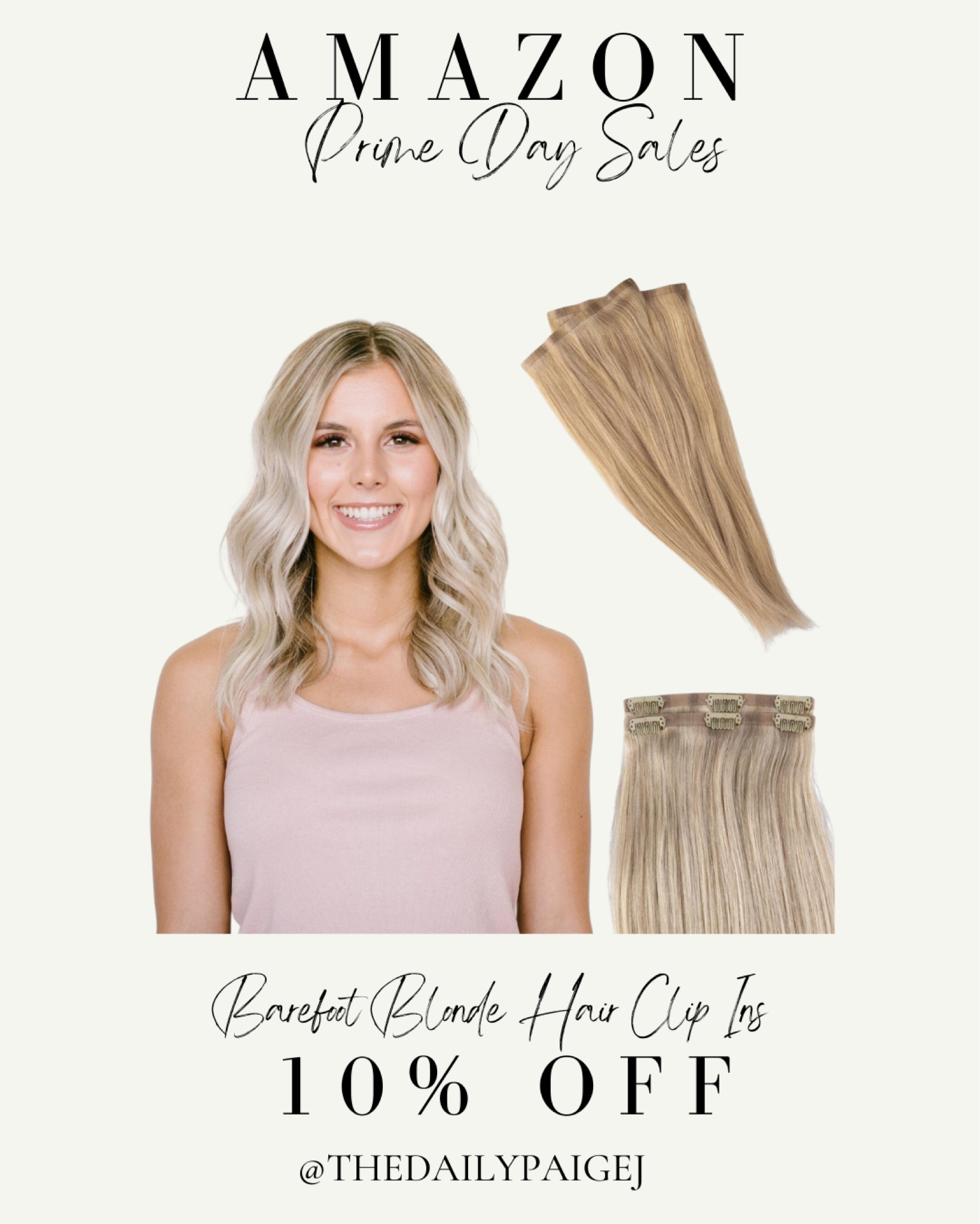Any brides looking for extensions for the big day or any girl looking to get a great set of quality clip in extensions to use, these barefoot blonde hair extensions on sale for Amazon prime day are perfect. They come in two different lengths, whether you’re looking for volume or length. They also have a ton of different hair colors to match your hair no matter what color you have! They’re 10% off for prime day and would be great to add to an updo for a bride! 

Barefoot blonde hair, clip in extensions, prime day sale, Amazon prime day 2023, clip ins, extensions for a bride, bridal updos, prime day finds, prime day hair deals, extensions on sale, barefoot blonde hair on sale

#LTKsalealert #LTKunder100 #LTKxPrimeDay