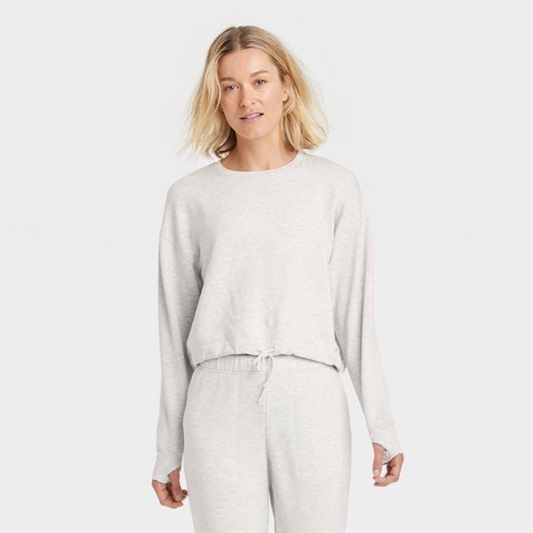 Women's Cozy Soft Fleece Crewneck Pullover Sweatshirt - All in Motion™ | Target