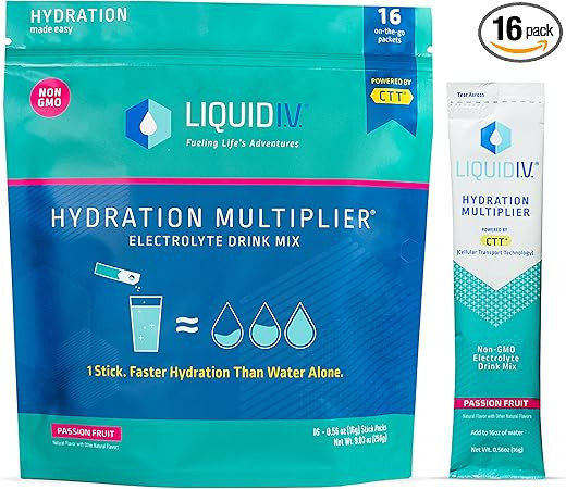 Liquid I.V. Hydration Multiplier - Passion Fruit - Hydration Powder Packets | Electrolyte Drink M... | Amazon (US)