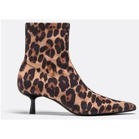 Stradivarius Kitten-Heel-Stiefeletten mit Animalprint KOMBINIERT 40 | Stradivarius DE