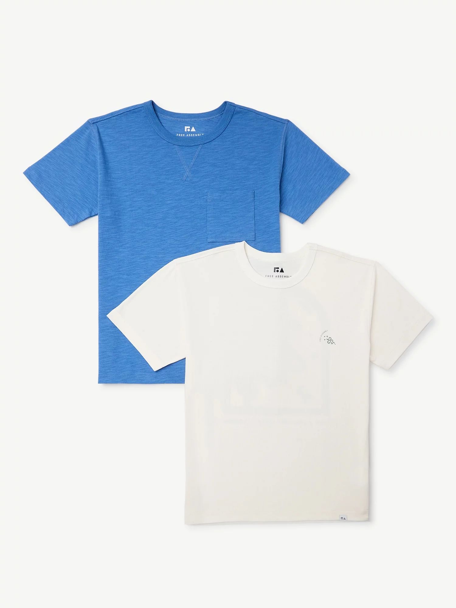 Free Assembly Boys 2-Pack Garment Washed Graphic T-Shirts, Sizes 4-18 | Walmart (US)