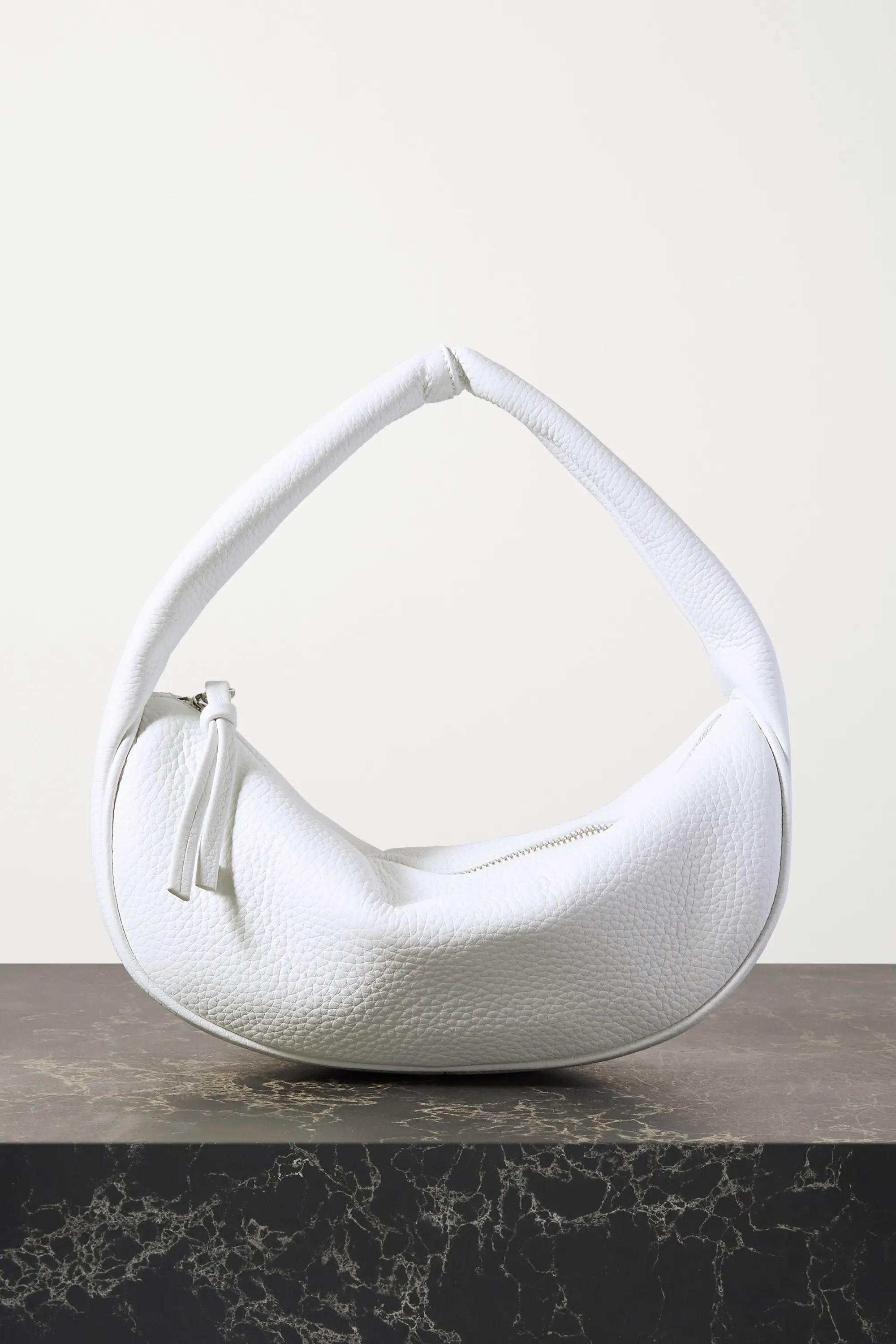 White Textured-leather shoulder bag | BY FAR | NET-A-PORTER | NET-A-PORTER (US)