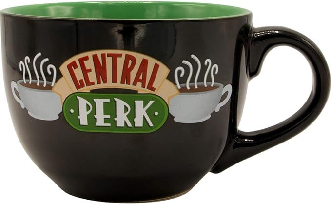 Silver Buffalo Friends Central Perk Oversized Coffee, Soup Ceramic Mug, 24 Oz, Black | Amazon (US)