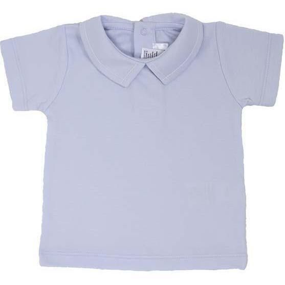 Pointed Collar Short Sleeve Shirt, Light Blue | Maisonette