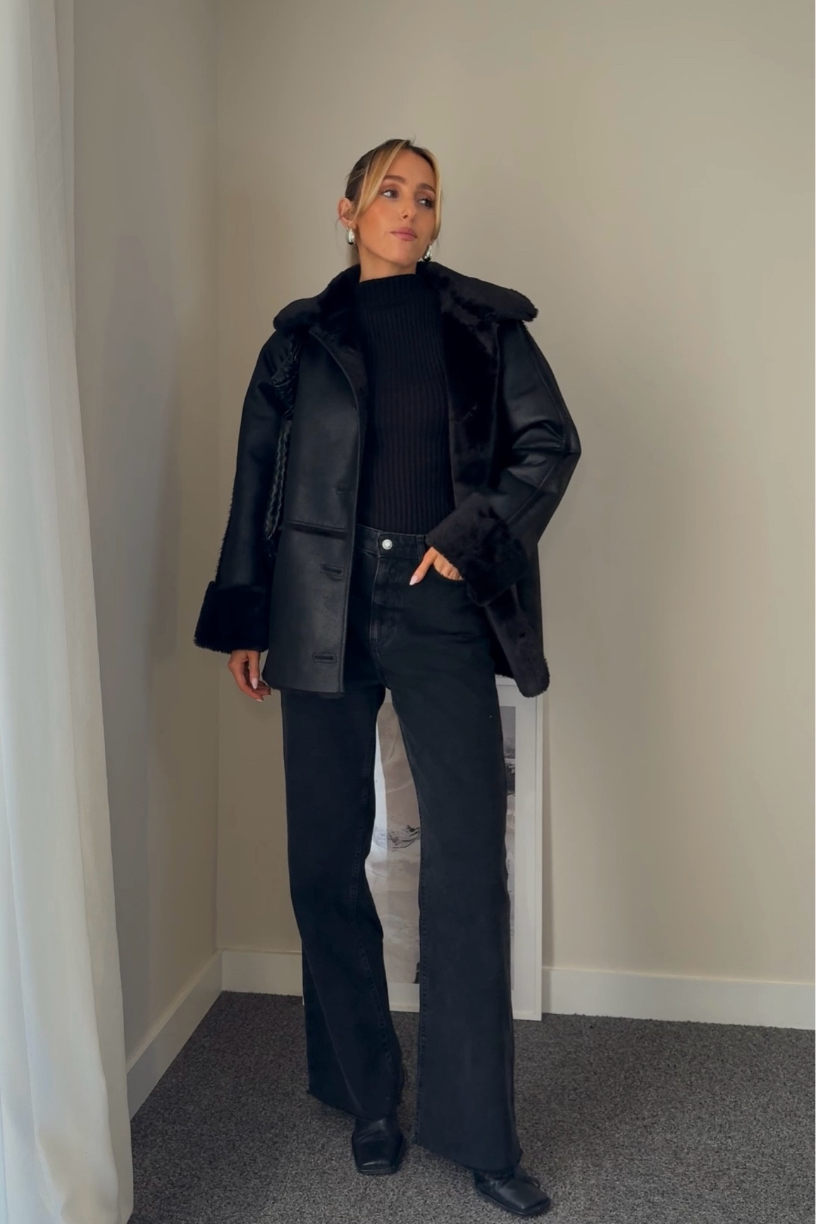 Black on black winter outfit 

#LTKuk #LTKwinter #LTKstyletip