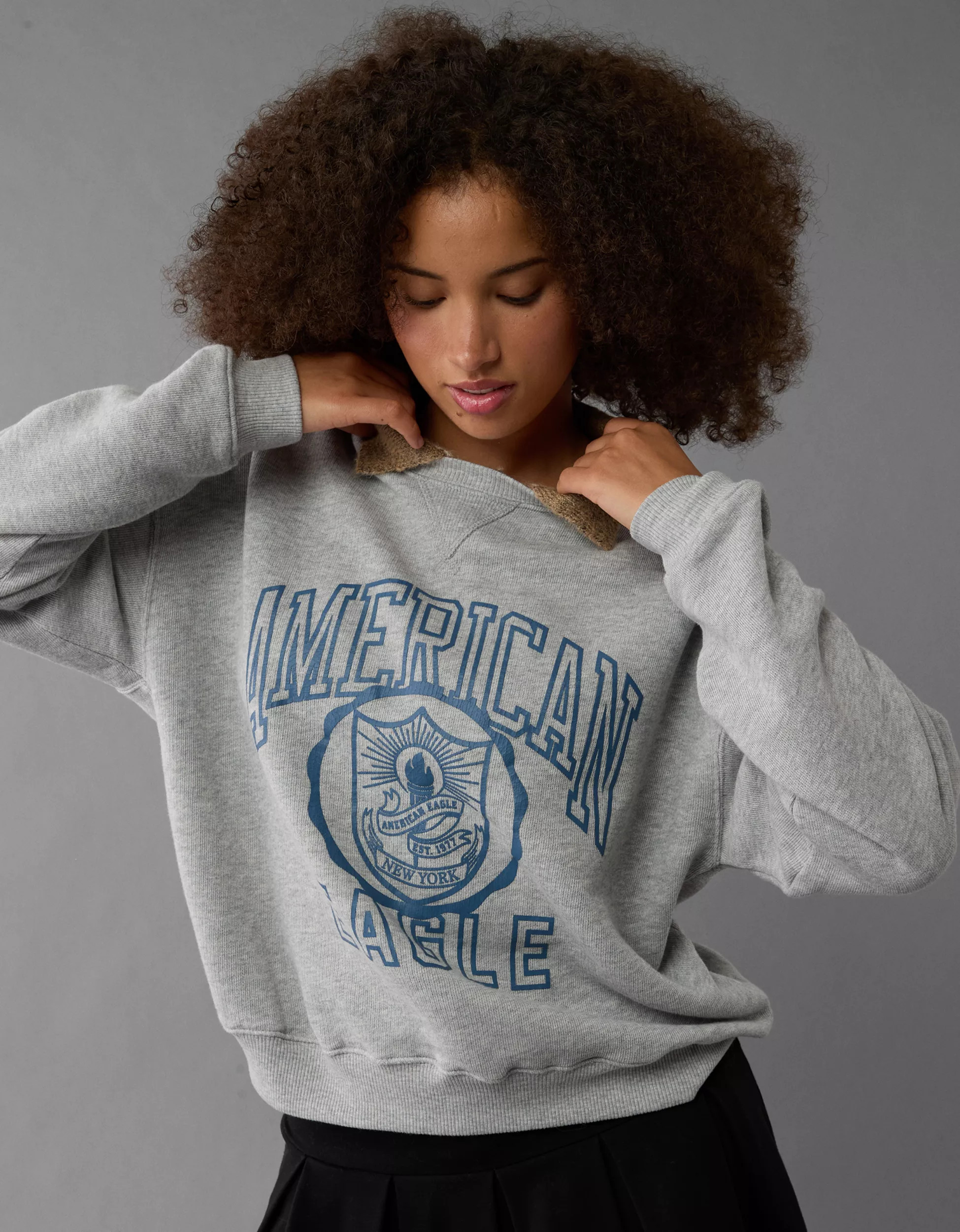 AE Relaxed Crew Neck Sweatshirt | American Eagle Outfitters (US & CA)