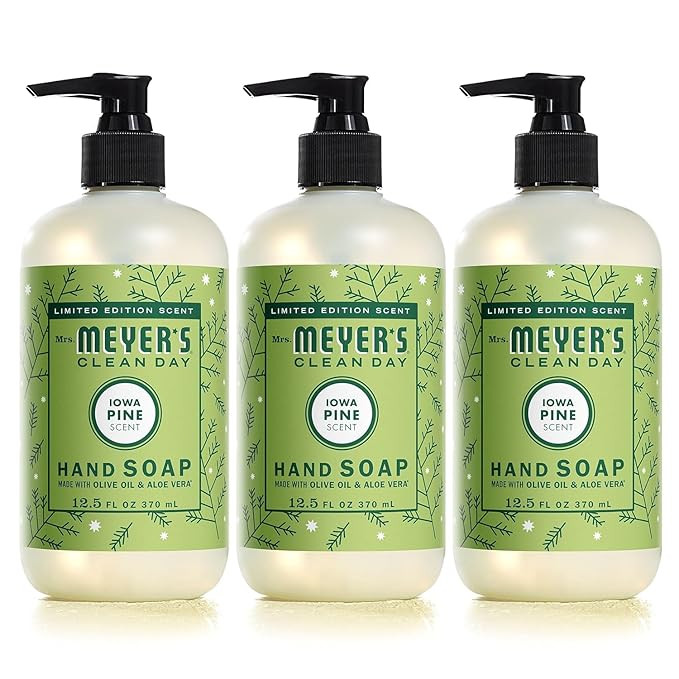 MRS. MEYER'S CLEAN DAY Hand Soap, Made with Essential Oils, Limited Edition Iowa Pine, 12.5 Fl. O... | Amazon (US)